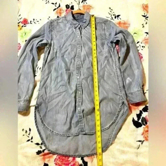 Vintage Gap 1969 Lyocell Chambray Button Down Shirt Women's‎ Size Small - Picture 8 of 8